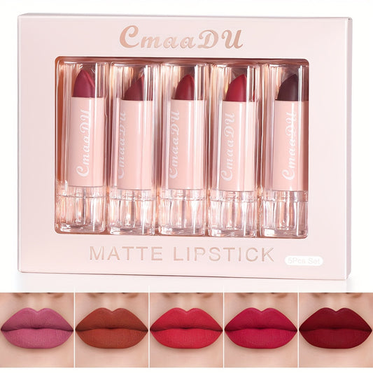 5pcs Velvet Matte Lipstick Collection - LIPOXI