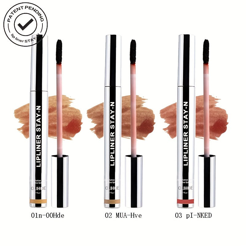 Lip Liner Magic: 3 Pack Peel Off Tattoo Stains - LIPOXI