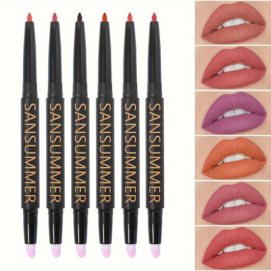 Matte Magic: 6-Piece Waterproof Lip Liner Set - LIPOXI