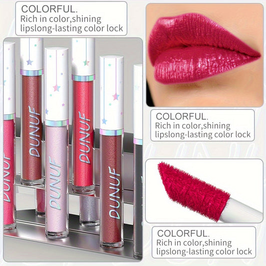 Dazzling 12-Piece Shimmer Lip Gloss Set - LIPOXI