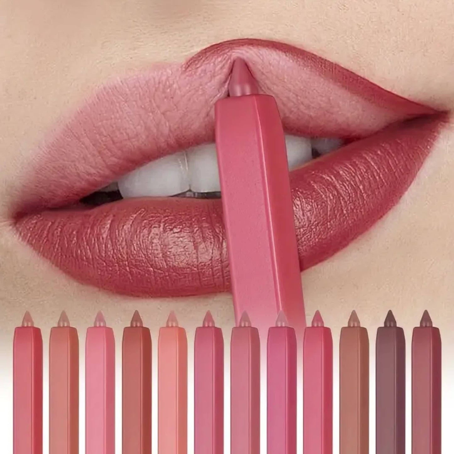 Vibrant 12-Color Lipliner Set - LIPOXI