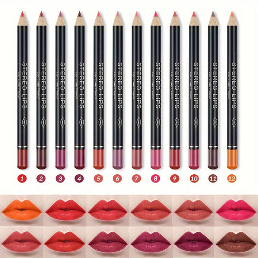 Ultimate Lip Liner Collection: 12 Vibrant Shades - LIPOXI