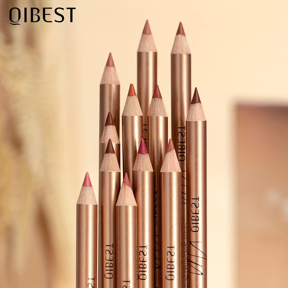 QIBEST 12-Color Lip Liner Set - LIPOXI