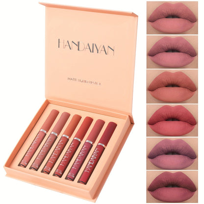 HANDAIYAN 6-Piece Waterproof Lip Gloss Set - LIPOXI