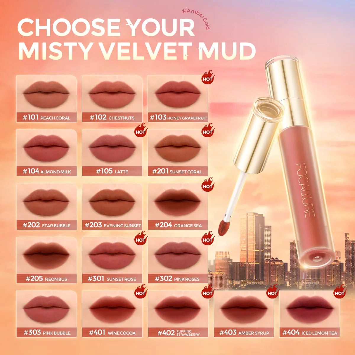 Misty Matte Lip Mud & Dual-Use Sponge Brush - LIPOXI